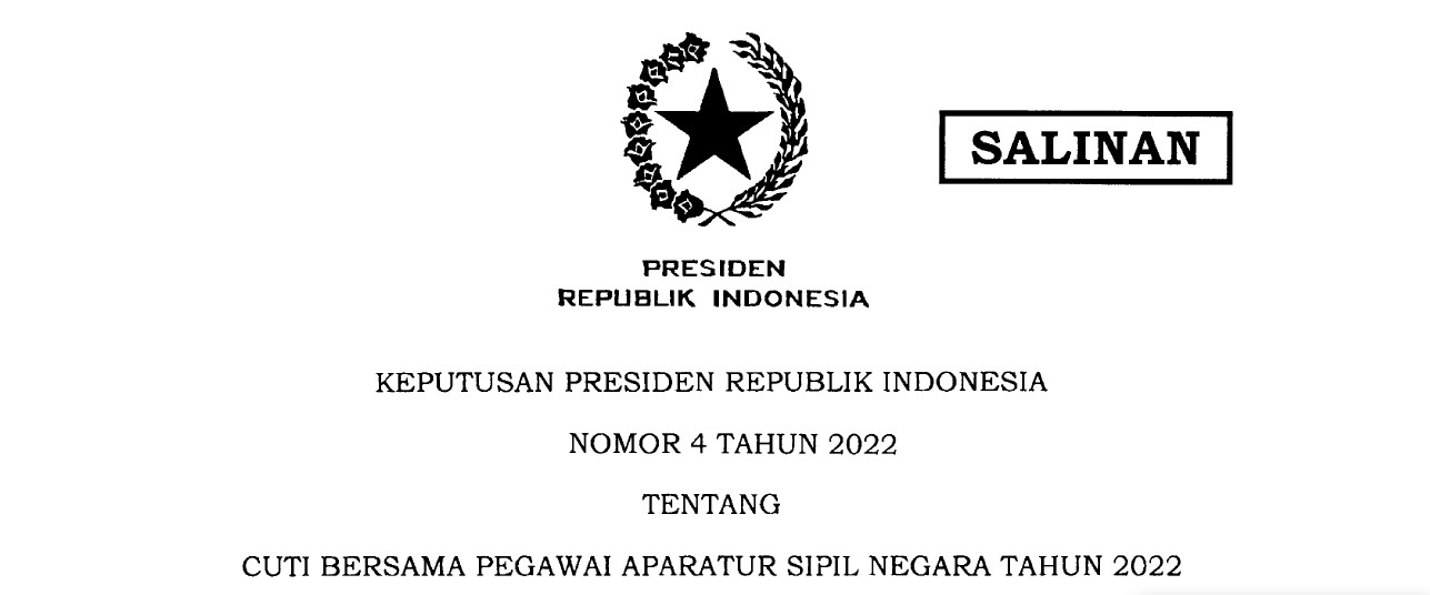 Keputusan Pelaksanaan Cuti bersama Sudah DItanda Tangi Oleh Presidek Jokowi
